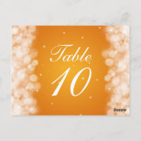 Elegante número de tabla Fiesta Naranja de espuma
