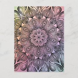 Postal Elegante Pastel Mandala Trippy Psicodelic Hippie