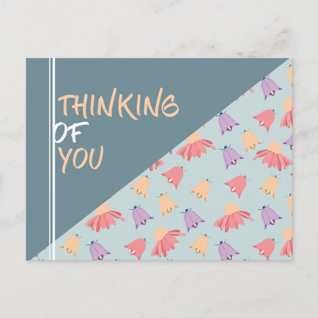 Postal Elegante Pensamiento De Ustedes Viernes Flores En  (Anverso)