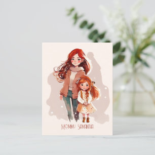 Postal Elegante Personalizada Madre e Hija