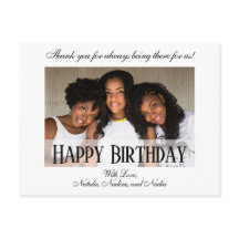 Elegante Personalizado feliz foto de cumpleaños