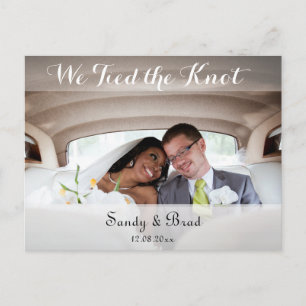 Postal Elegante Personalizado moderno foto cambio Boda de