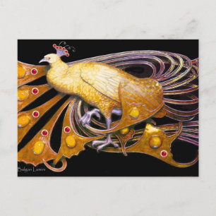 POSTAL ELEGANTE PICOR EN NEGRO AMARILLO