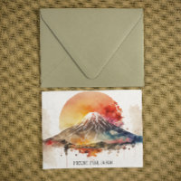Elegante pintura del Monte Fuji Japón