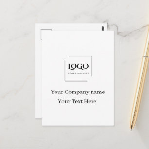 Postal Elegante plantilla de tu logo personalizada