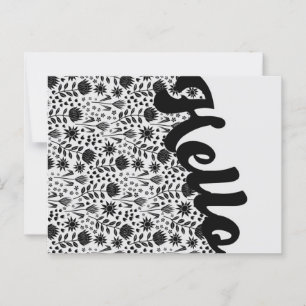 Postal Elegante Protea Floral Millefleur Saludo