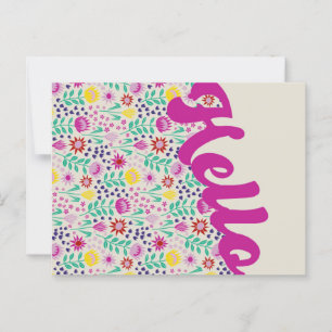 Postal Elegante Protea Floral Millefleur Saludo