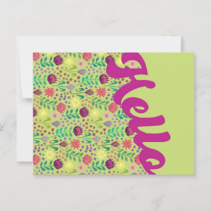 Postal Elegante Protea Floral Millefleur Saludo