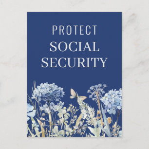 Postal Elegante Proteger la Seguridad Social Política