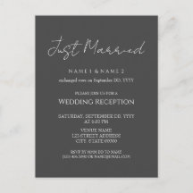 Elegante Recepción de matrimonio mínimo eludida