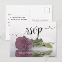 Elegante respuesta de boda de rosa malva polvorien