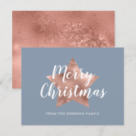 Postal Elegante Rosa azul turbulento Rosa Estrella del Or