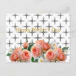 Postal Elegante, Rosas y mareas, geométrico