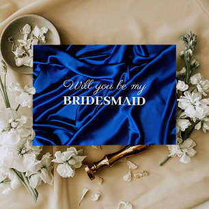 Postal Elegante Royal Blue Serás Mi Novia