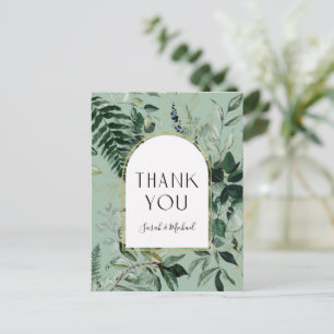 Postal Elegante Sage Green Botanage gracias
