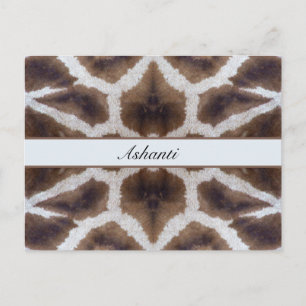 Postal Elegante Salvaje Estampa de Jirafa de Safari Per