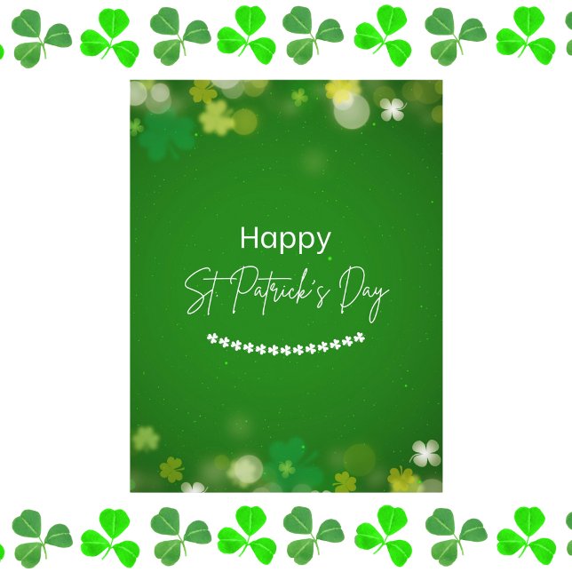 Postal Elegante Shamrock en San Patricio (Subido por el creador)
