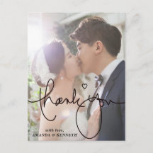 Elegante simple 1 Boda de fotos Gracias