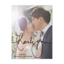 Elegante simple 1 Boda de fotos Gracias