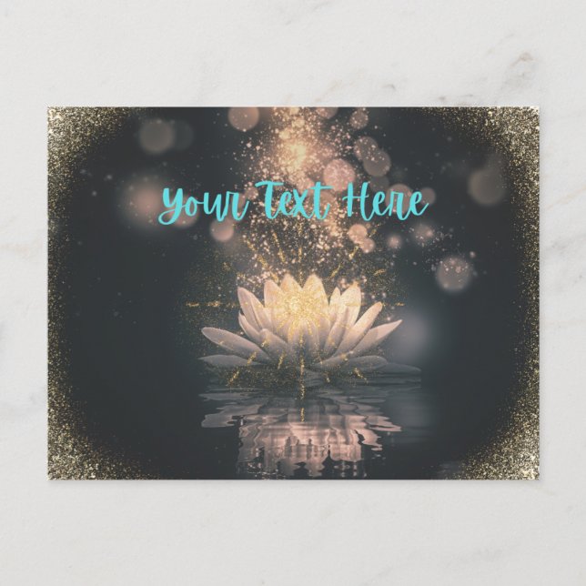 Postal Elegante Sparkling Lotus Postcard (Anverso)