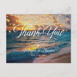 Postal Elegante Sunset Beach Lights Summer Gracias