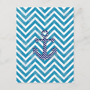Postal Elegante Tema Náutico con Anchor