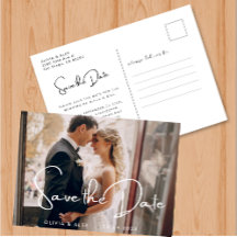 Elegante tipografía moderna boda foto paisaje