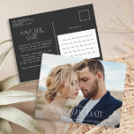 Postal Elegante tipografía moderna boda foto paisaje<br><div class="desc">Elegante tipografía moderna boda paisaje foto invitación postal.</div>