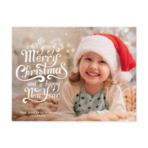 Elegante tipografía saludos de Navidad