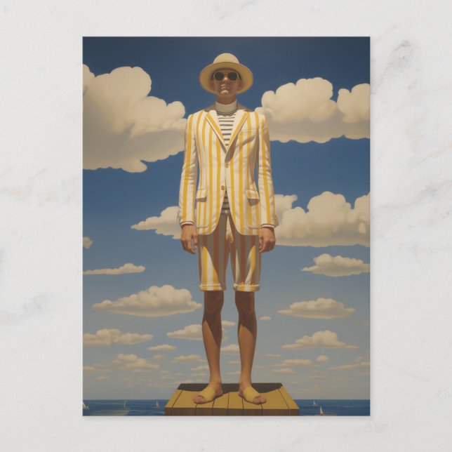 Postal Elegante traje de playa retro Impresionante Moda d (Anverso)