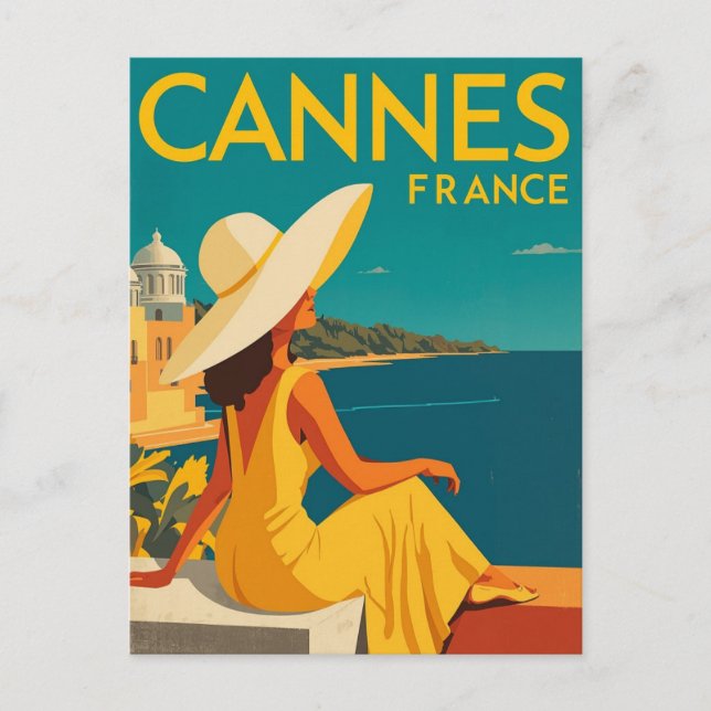 Postal Elegante Verano en Cannes (Anverso)