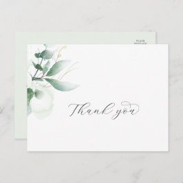 Postal Elegante Verdor Gracias Postcard