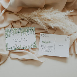 Postal Elegante Verdor Gracias Postcard