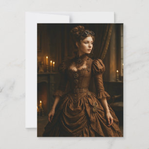 Postal Elegante victoriana Steampunk en Brown