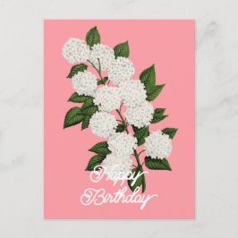 Postal Elegante vintage japonés bola de nieve feliz cumpl