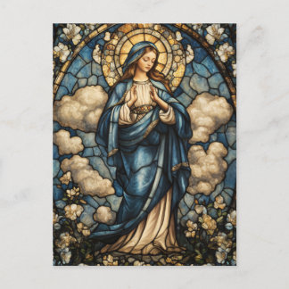 Postal Elegante Virgen María Cristóbal