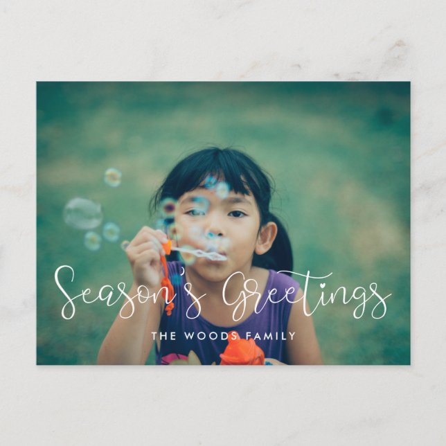 Postal Elegante y caprichosa foto de la familia Greetings (Anverso)