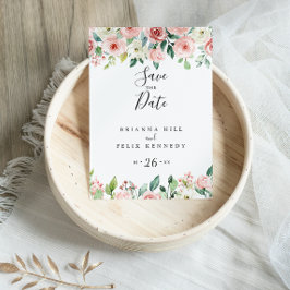 Postal Elegante y elegante floral de otoño salva la fecha