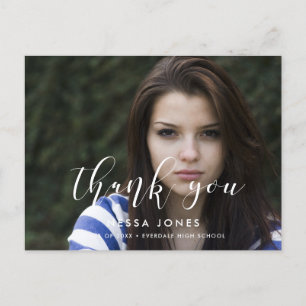 Postal Elegante y elegante graduación de fotos Gracias
