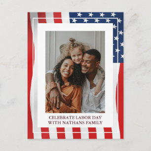 Postal Elegante y simple Día del Trabajo Feliz con la fot