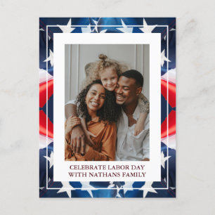 Postal Elegante y simple Día del Trabajo Feliz con la fot