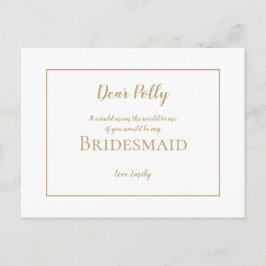 Postal Elegante y simple tipografía de oro/solicitud de d