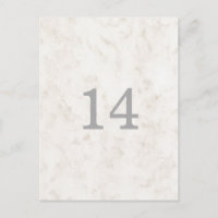 Elegante y suave número de mesa de mármol beige