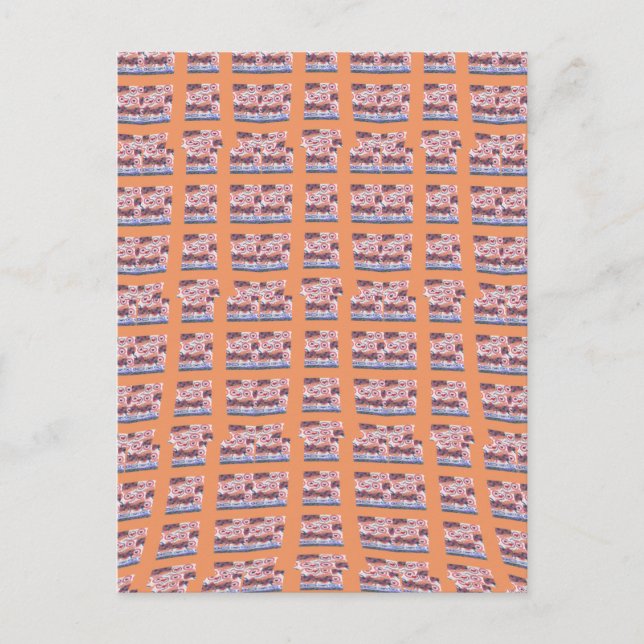 Postal Elegante y único arte con estampado cardíaco para  (Anverso)