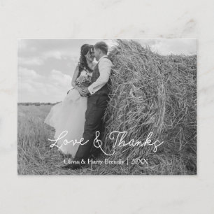 Postal Elegantemente Agradable Boda Gracias Postcard