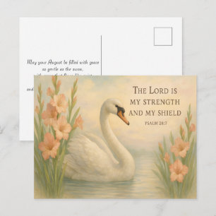 Postal Elegantes cisnes elegantes cristianos inspiraciona