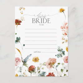 Postal Elegantes Flores De Jardín Consejo A La Novia