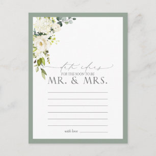 Postal Elegantes ideas de citas florales verdes grises y 