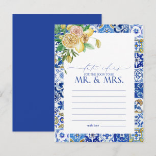 Postal Elegantes ideas de fecha floral de limón mediterrá