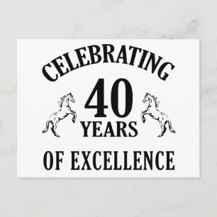 Postal Elegantes ideas de regalo de cumpleaños número 40